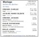 Mariage (Fiche Drouin)