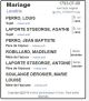 Mariage (Fiche Drouin)