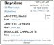 Baptême (Fiche Drouin)
