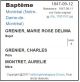 Baptême (Fiche Drouin)