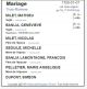 Mariage (Fiche Drouin)