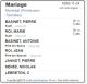 Mariage (Fiche Drouin)
